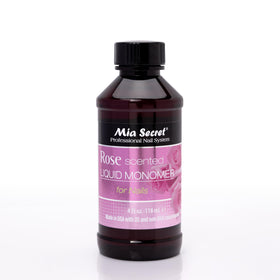 Mia Secret Rose Scented Liquid Monomer 4 oz bottle for smooth, fragrant nail applications.