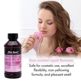 Salon workspace with Mia Secret rose fragrance enhancing client comfort.