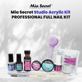 Mia Secret Studio Acrylic Kit brushes enable precise, clean application for nail art