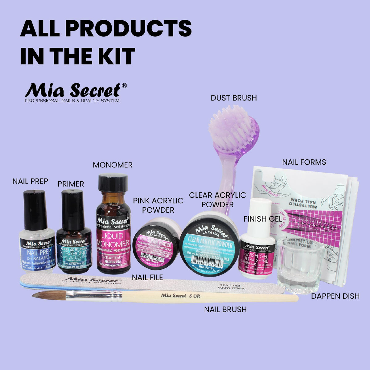 Mia Secret Studio Acrylic Kit provides a reliable base for studio-quality nails