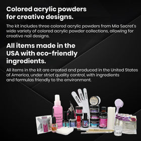 Mia Secret white acrylic powder for clean coverage and crisp white enhancements.