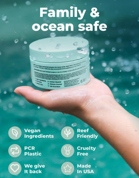 Eco-conscious reef-friendly packaging of Miami Beach Bum products