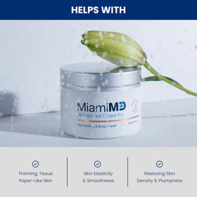 MiamiMD Advanced Crepe Fix three-pack packaging for convenient full-body use.