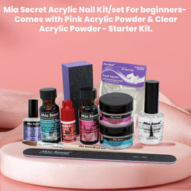Mia Secret clear acrylic powder for a clean base and durability