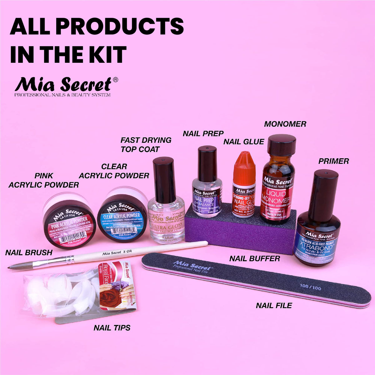 Mia Secret finish gel ultra shine for a glassy topcoat and protection