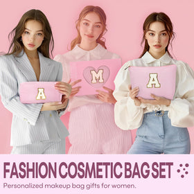 Mibasies compact makeup bag measures 11.02 by 3.35 by 7.48 inches