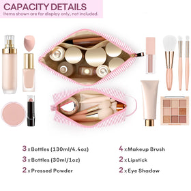 Mibasies two-piece alphabet-design makeup bags add personalized style