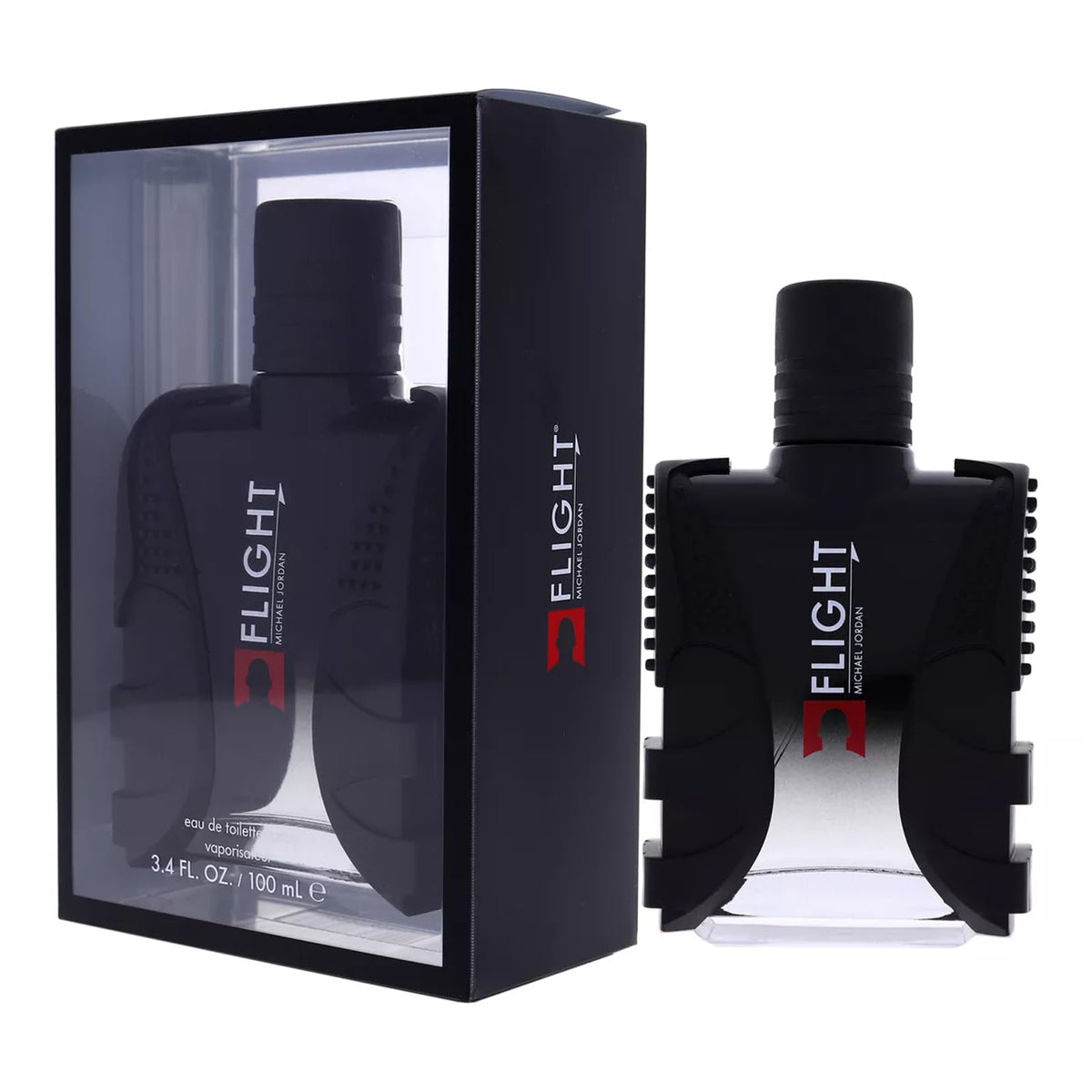 Michael Jordan Flight bottle close-up, sleek finish and ergonomic grip.