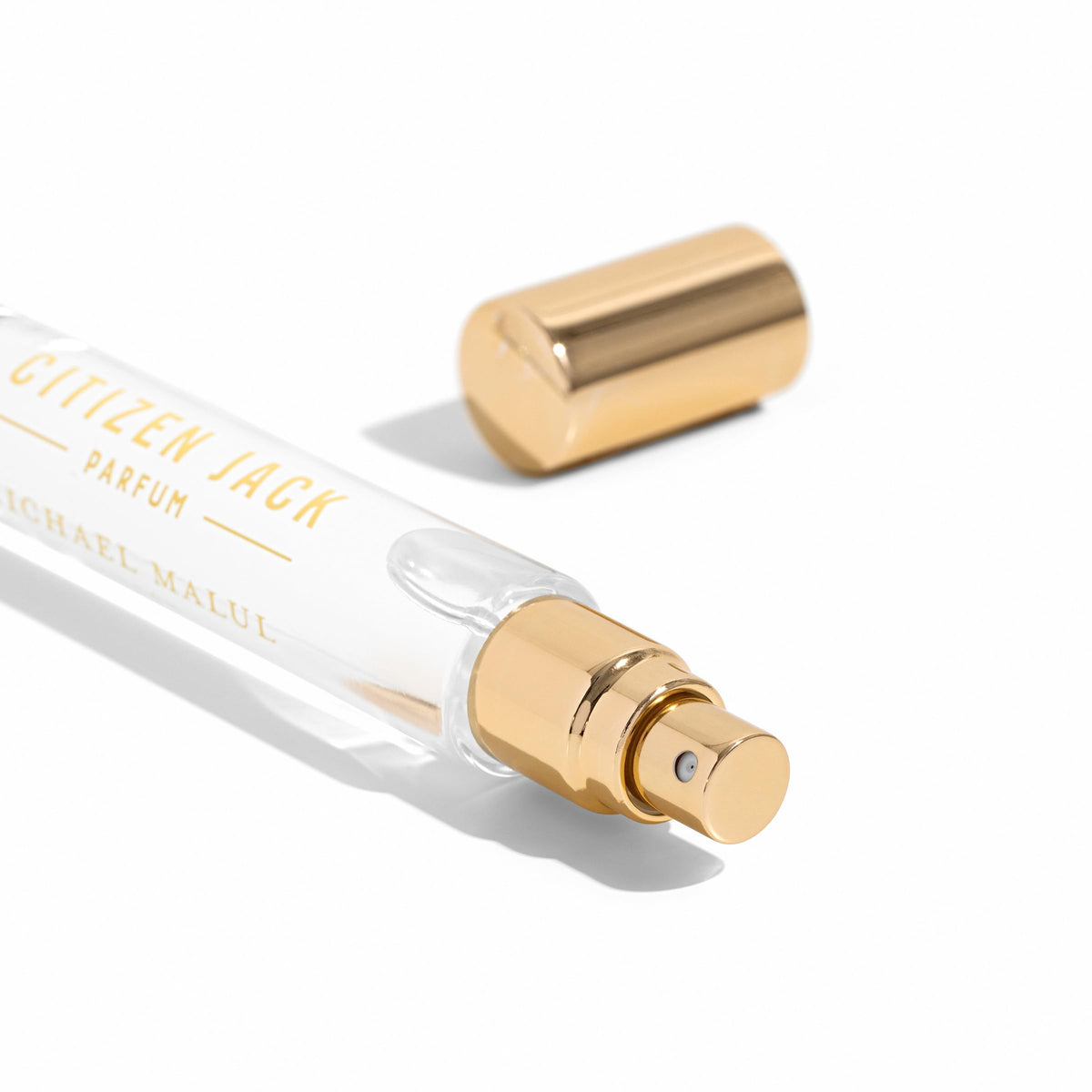 Citizen Jack Parfum spray application highlights ease of use and scent release.