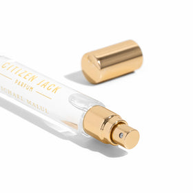 Citizen Jack Parfum spray application highlights ease of use and scent release.