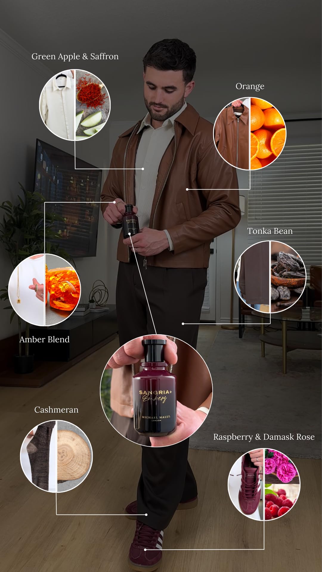 Close-up of applying Sangria+Embers for on-the-go refresh