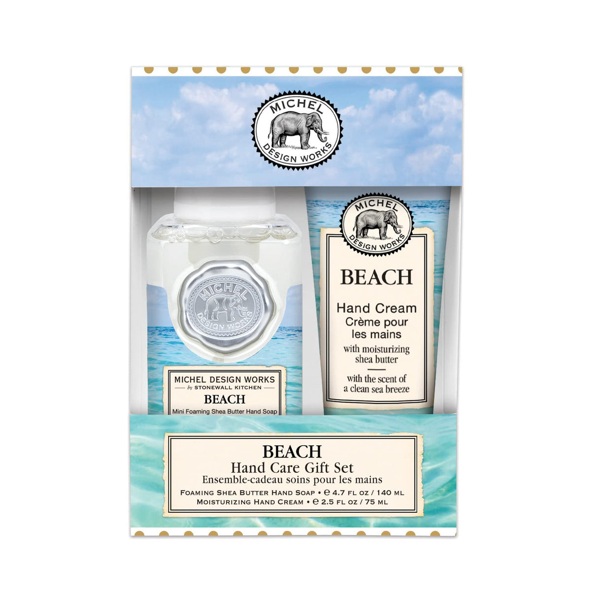 Michel Design Works Beach hand soap bottle with marine scent and luxurious lather.