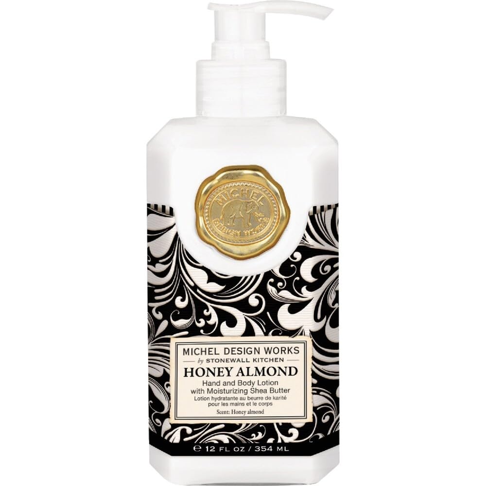 Michel Design Works Honey Almond lotion bottle for everyday hydration and delicate fragrance