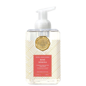 Michel Design Works Rose Mimosa foaming soap bottle with pump for elegant hand cleansing