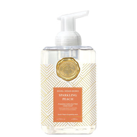 Michel Design Works Sparkling Peach bottle pump for easy, clean hand washing.