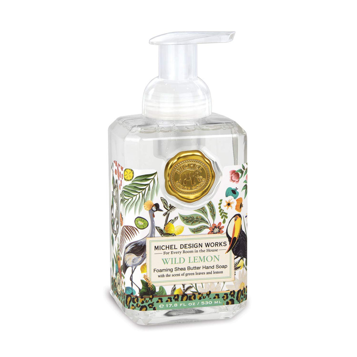 Michel Design Works Wild Lemon foaming hand soap dispenser for a luxurious cleansing ritual
