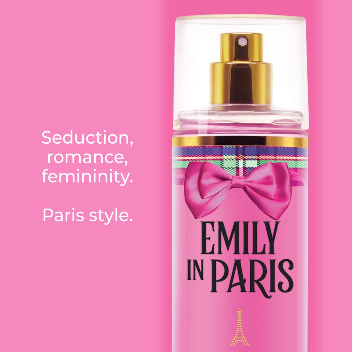 Michel Germain Emily in Paris neroli and pear highlight bottle close-up for sparkling sweetness.