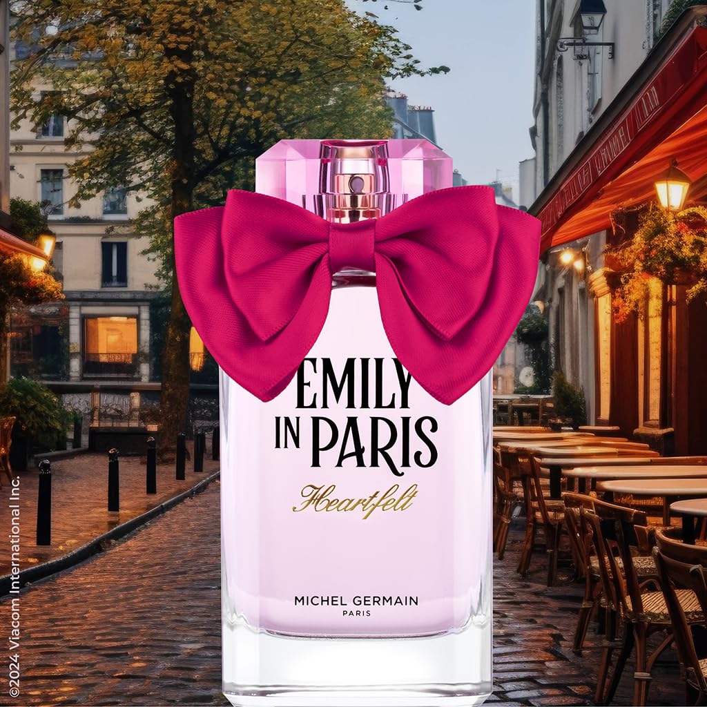 Michel Germain Emily in Paris spray action captures a light, elegant scent spritz for outings