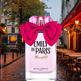 Michel Germain Emily in Paris spray action captures a light, elegant scent spritz for outings