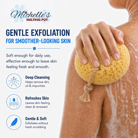 Michelle's Melting Pot set of 3 sponges keeps your bath routine fresh.