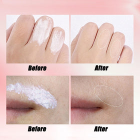 Applying Joy Cream to skin for fast 5-minute hair removal