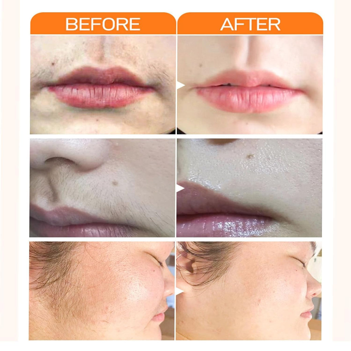 Final look after Joy Facial Hair Remover for lasting smoothness