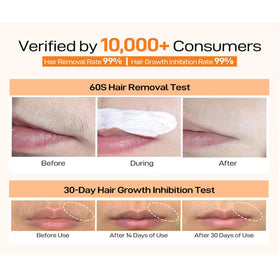 Joy Facial Hair Remover results on skin showing smooth finish