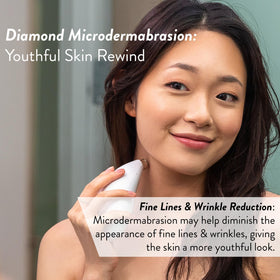 Microderm GLO applying treatment on skin for smoother texture