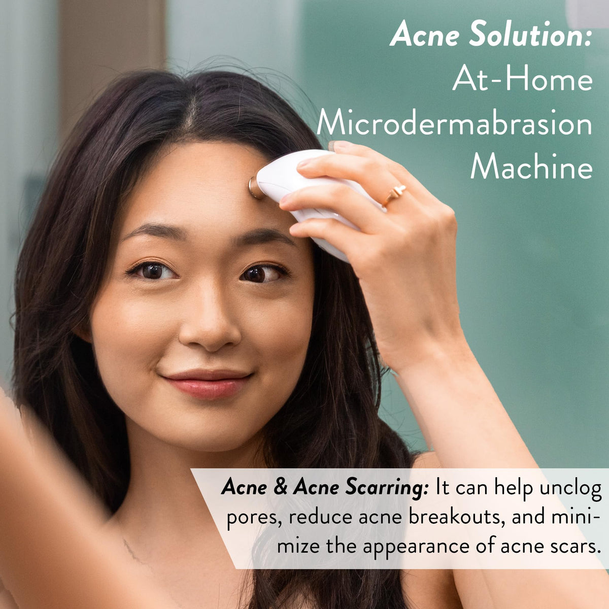 Microderm GLO close-up reveals refined pores