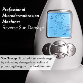 Microderm GLO skin texture close-up showing smoothing effect