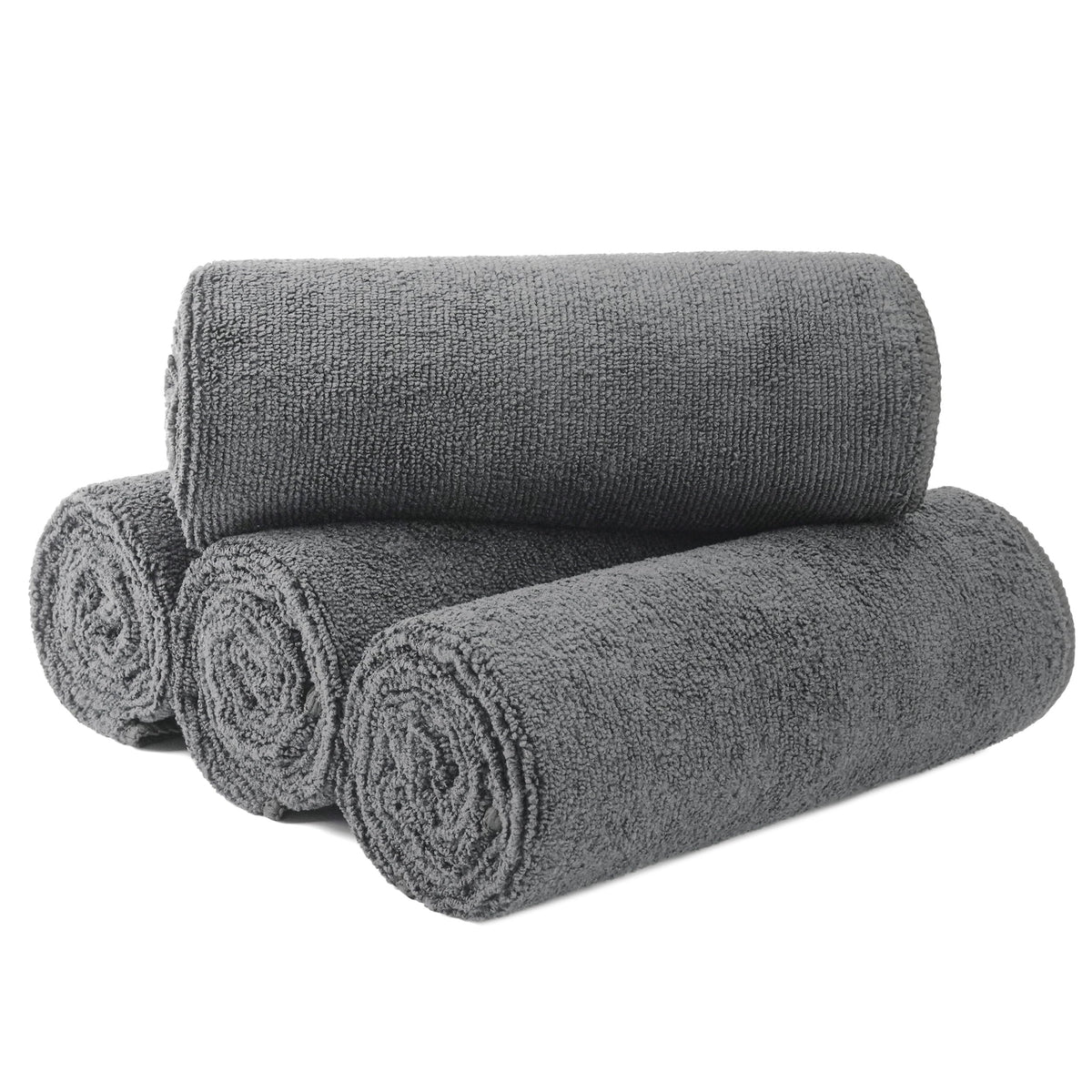 MICROFI microfiber hair-drying towel folded for compact storage and quick drying.