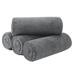 MICROFI microfiber hair-drying towel folded for compact storage and quick drying.