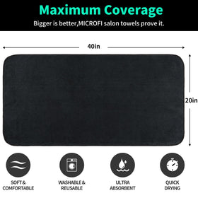 MICROFI two-pack towels save time and streamline routines.