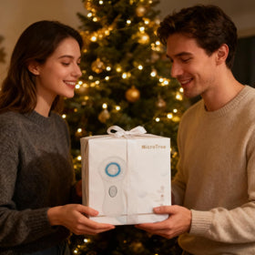 Gift-ready packaging highlighting Microtree skincare tool for loved ones