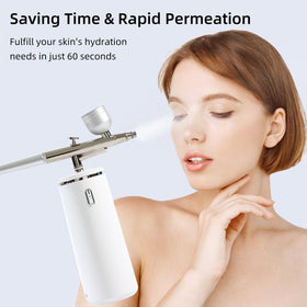 Close-up of Microtree Nano Facial Steamer 0-3mm nozzle for fine mist.