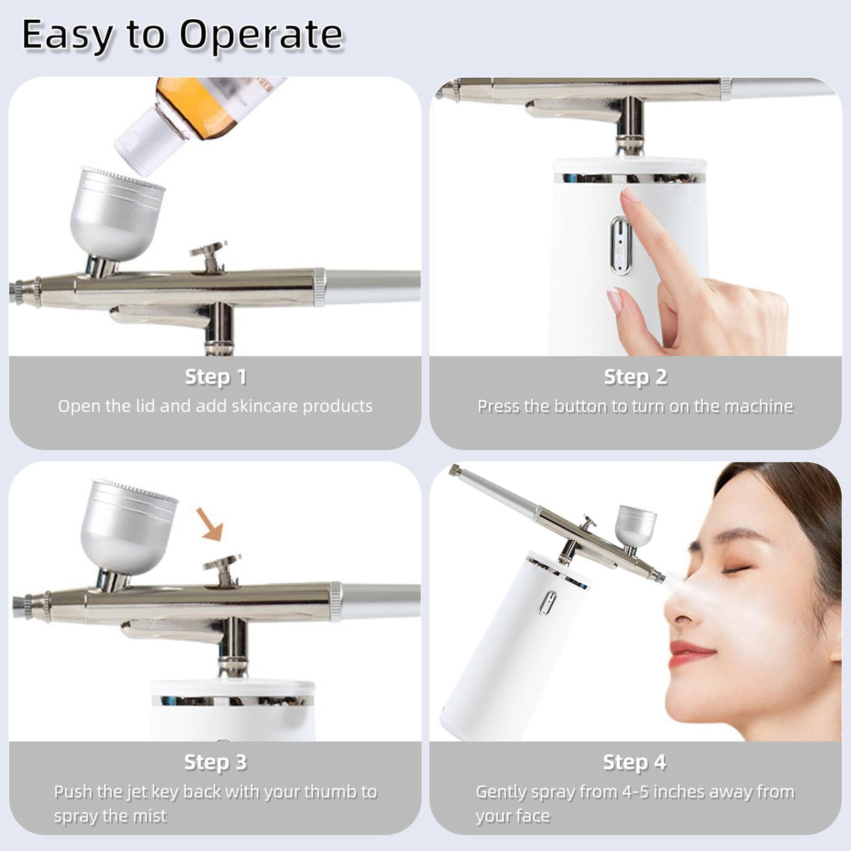 Microtree Nano Facial Steamer in a compact portable form factor.