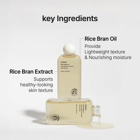 Midha Rice Body Oil massage on arm, improving elasticity and suppleness.