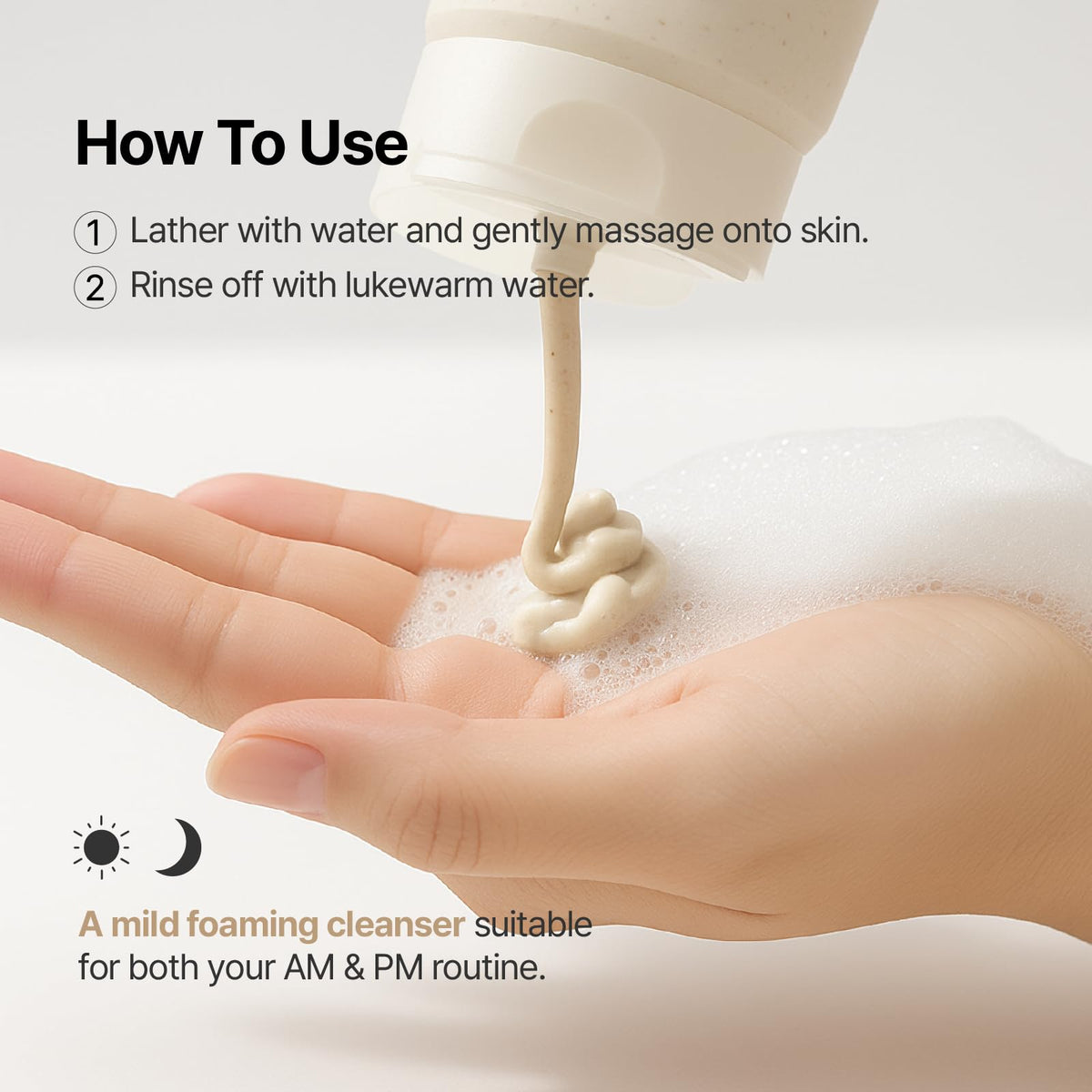 MIDHA daily-use cleanser suitable for all skin types