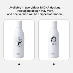 MIDHA Rice Milk Lotion texture swatch showing creamy, non-sticky finish.
