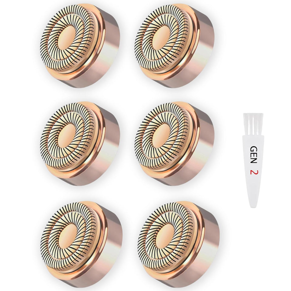 Midnt Gen 2 replacement heads six-pack for smooth facial hair removal.