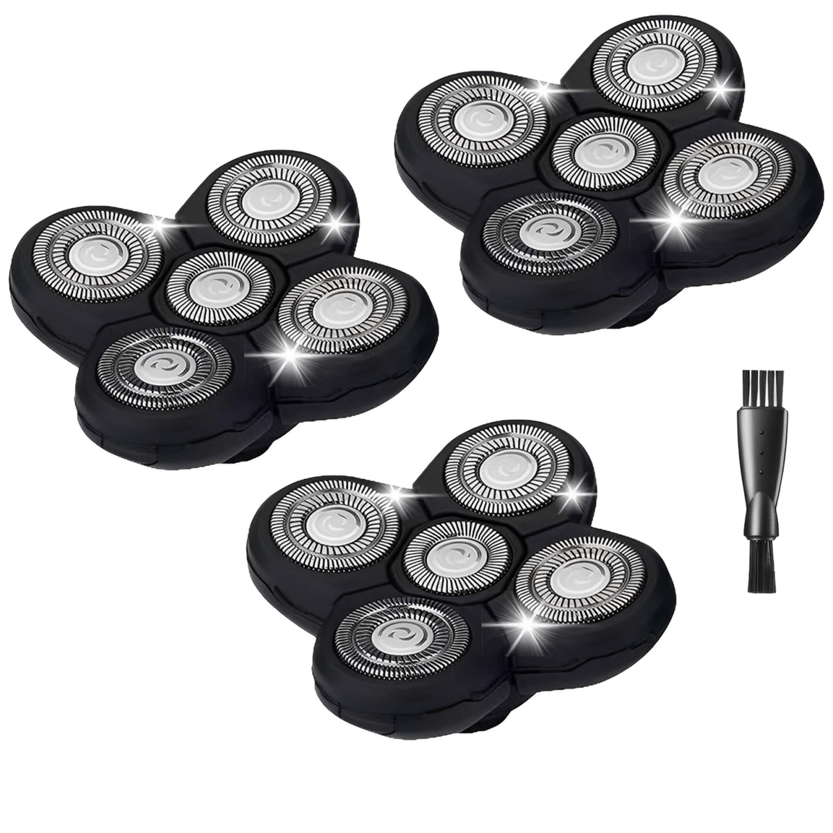 Midnt head shaver blade refill 5-pack delivers a sharp, even shave.