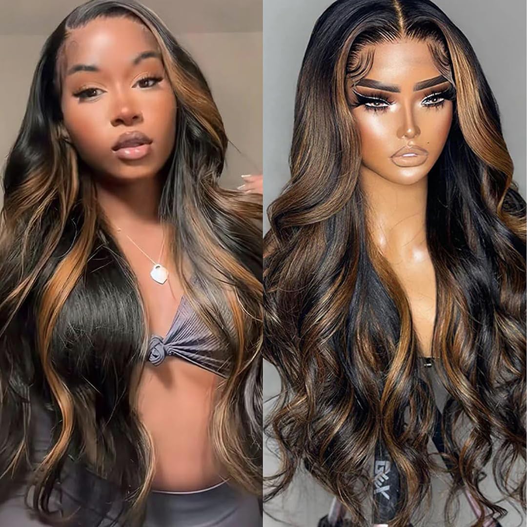 miear 13x6 ombre lace front wig front view with natural hairline