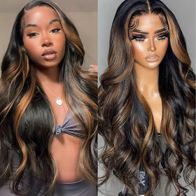 miear 13x6 ombre lace front wig front view with natural hairline
