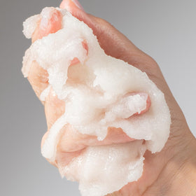 Mi-el Honey Infused Sugar Scrub texture with visible sugar grains for gentle polish.