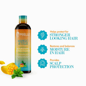 Creamy Mango & Tulsi conditioner texture aids detangling
