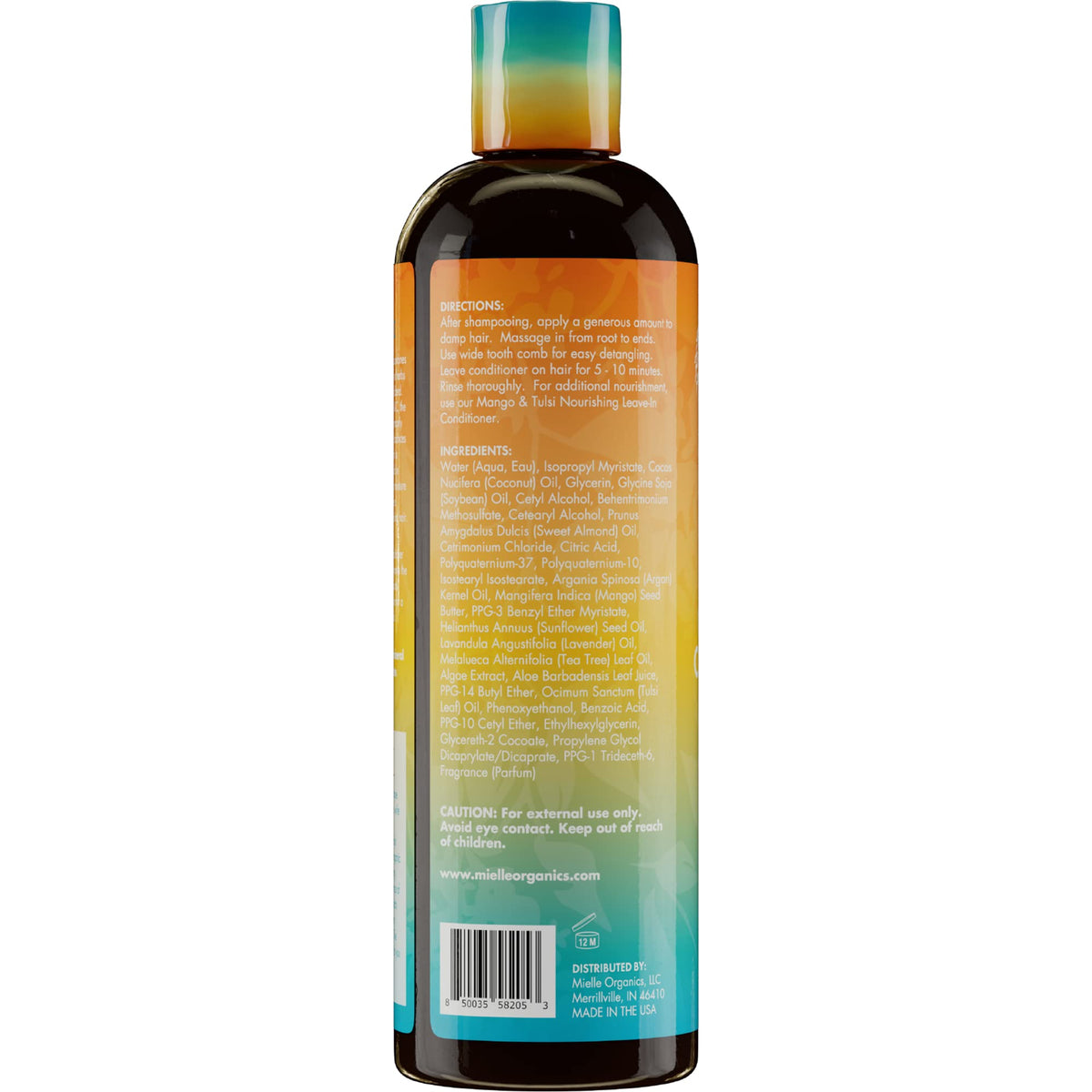 Vegan and cruelty-free packaging by Mielle Organics Mango & Tulsi