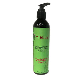 Mielle Rosemary Mint Edge Gel keeps edges sleek and strong with minty finish.