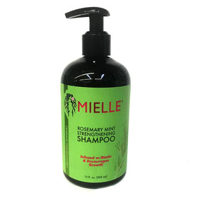 Mielle Rosemary Mint Strengthening Masque jar provides deep conditioning for moisturized strands.