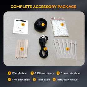 Miemieyo Accessory set includes sticks for clean waxing.