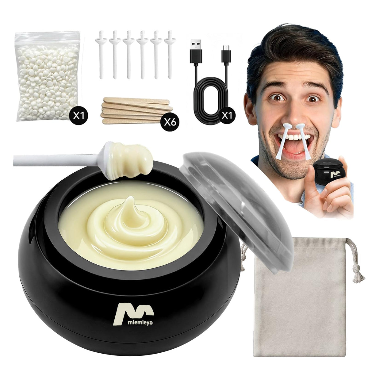 Miemieyo Nose Wax Kit compact design for travel grooming.